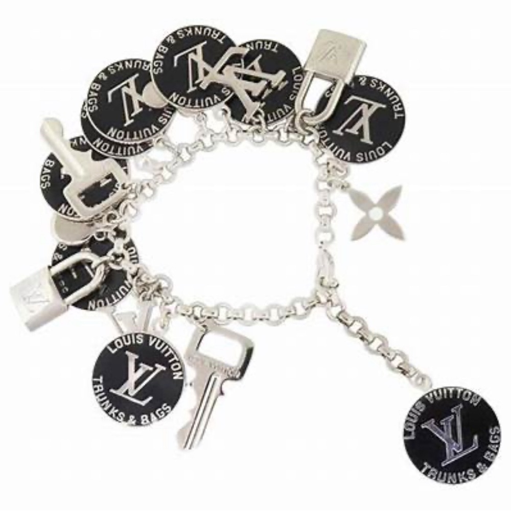 Vintage LV Stamped Silver Louis Vuitton Authentic Upcycled LV charm necklace - Picture 8 of 10
